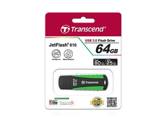 Transcend JetFlash 810 64GB USB 3.0 lecteur USB flash 64 Go USB Type-A 3.2 Gen 1 (3.1 Gen 1) Noir, V - Adaptateur stockage - visuel 2