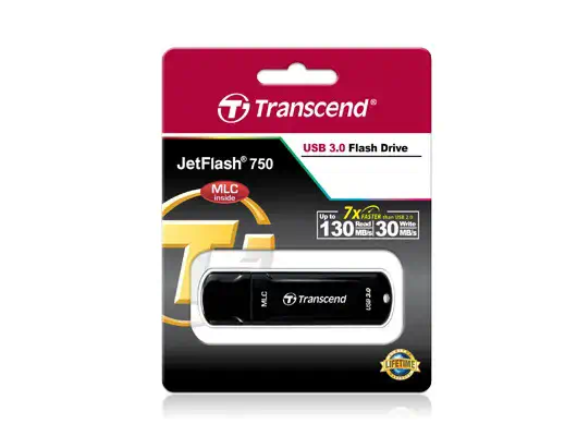 TRANSCEND 32Go Clé USB750 USB3.0 MLC black - Transcend - Adaptateur stockage - visuel 2