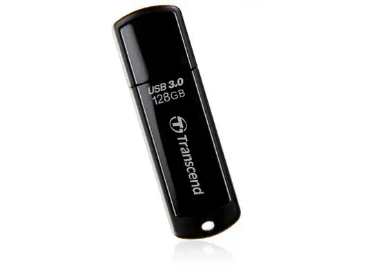 Transcend JetFlash 700 lecteur USB flash 128 Go USB Type-A 3.2 Gen 1 (3.1 Gen 1) Noir - Adaptateur stockage - visuel 1