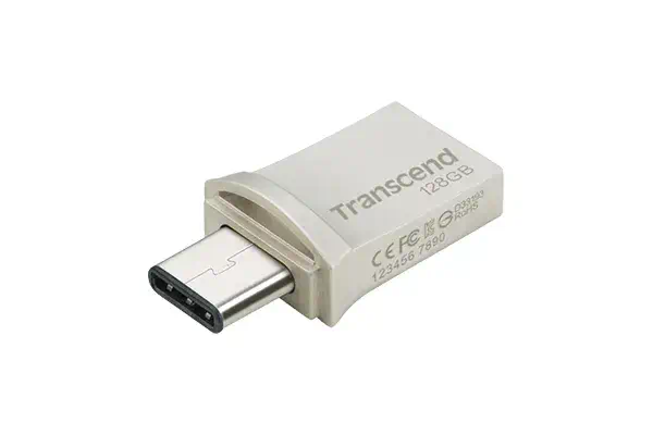 Transcend JetFlash 890 lecteur USB flash 128 Go Transcend - visuel 1 - hello RSE - Double connectique USB, double avantage