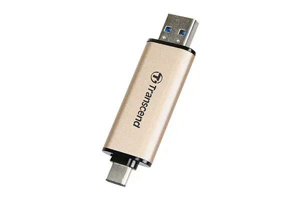 Transcend JetFlash 930C lecteur USB flash 256 Go USB Type-A / USB Type-C 3.2 Gen 1 (3.1 Gen 1) Or - Adaptateur stockage - visuel 2