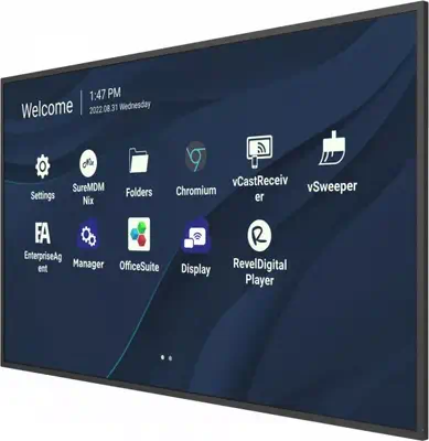 Viewsonic CDE9830 Écran d'affichage dynamique 2,49 m (98") Wifi 500 cd/m² 4K Ultra HD Noir Intégré d - Affichage dynamique - visuel 4