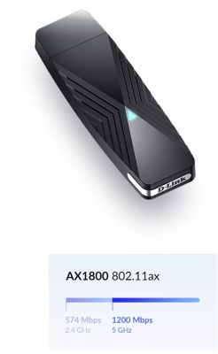 Vente D-LINK Wireless AX1800 WiFi USB Adapter D-Link au meilleur prix - visuel 6