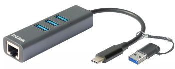Achat D-LINK USB-C/USB to Gigabit Ethernet Adapter with 3 USB 3 au meilleur prix