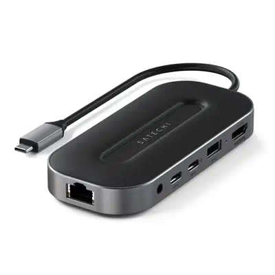 Satechi ST-U4MGEM station d'accueil Avec fil USB4 Noir, Gris - Station d'accueil pour portable - visuel 1