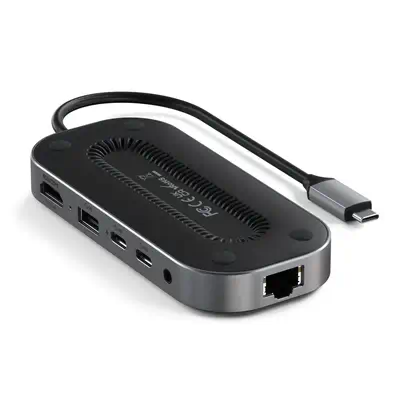 Satechi ST-U4MGEM station d'accueil Avec fil USB4 Noir, Gris - Station d'accueil pour portable - visuel 2