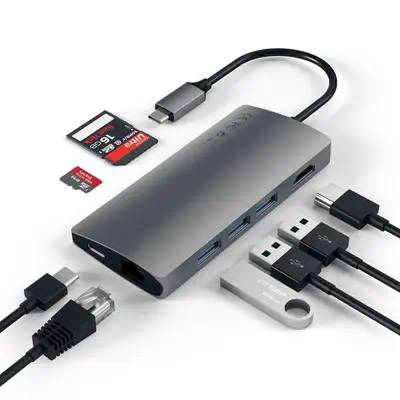 Satechi Multi-Port Adapter V2 Dock st.  - Station d'accueil pour - Station d'accueil pour portable - visuel 3