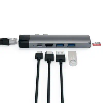 Satechi ST-TCPHEM station d'accueil Thunderbolt 3 Gris - Station d'accueil pour portable - visuel 2