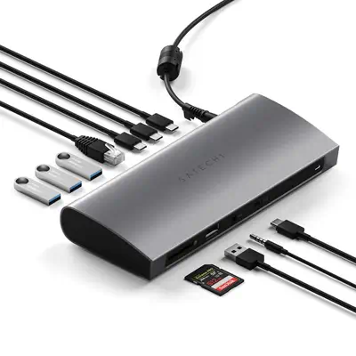 Satechi ST-UCT4DM station d'accueil Avec fil Thunderbolt 4 - Station d'accueil pour portable - visuel 4