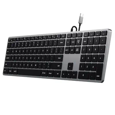 Satechi Slim W3 clavier Universel USB AZERTY Français Aluminium, Noir - Clavier - visuel 3