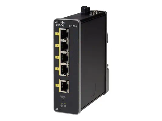 Cisco IE-1000-4T1T-LM commutateur réseau Géré Fast Ethernet (10/100) Noir - Switchs et Hubs - visuel 1
