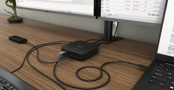 USB-C Dual Display Docking Station with Power Delivery 100 W + Universal Charger 100 W - I-Tec - Station d'accueil pour portable - visuel 7