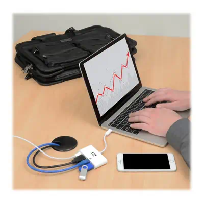Tripp Lite U444-06N-HGU-C adaptateur graphique USB 1920 x 1080 pixels Blanc - Station d'accueil pour portable - visuel 4