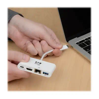 Tripp Lite U444-06N-HGU-C adaptateur graphique USB 1920 x 1080 pixels Blanc - Station d'accueil pour portable - visuel 3