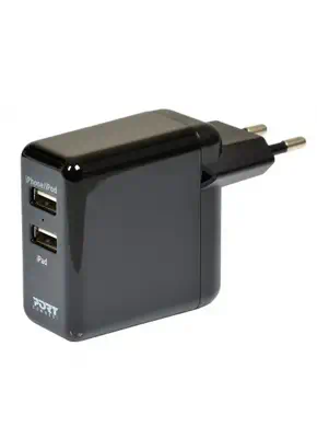 Port Designs 900044 chargeur d'appareils mobiles Universel Noir Secteur, Allume-cigare, USB Auto, In - Accessoire composant - visuel 2