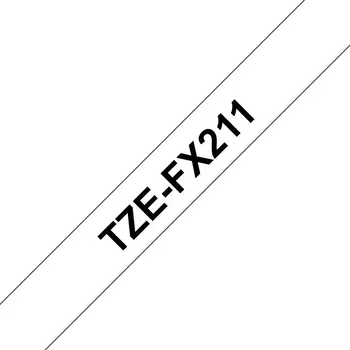 Offre Brother TZE-FX211 ruban d'étiquette Noir sur blanc