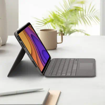 Logitech Folio Touch QWERTZ Allemand Smart Connector Gris - Clavier - visuel 8