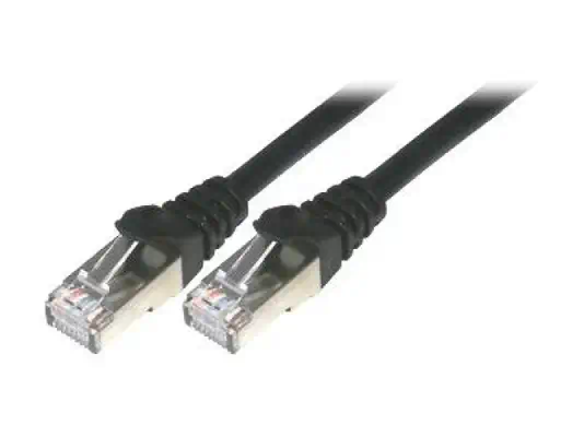 MCL Cordon de brassage RJ45 CAT 6 F/UTP - 50cm Noir - Câble RJ et Fibre optique - visuel 1