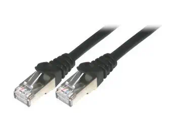 Revendeur officiel MCL Cordon de brassage RJ45 CAT 6 F/UTP - 50cm Noir
