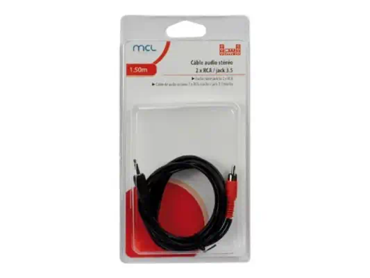 MCL CABLE AUDIO STEREO 2 x RCA MALE (P - Câble Audio - visuel 2