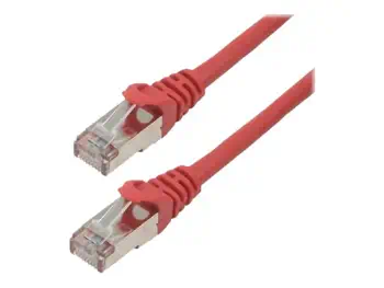 Livraison rapide MCL CAT6A S/FTP LSZH Patch cable - 1m Red