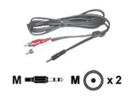 MCL Câble audio stéréo 2 x RCA mâle / jack 3.5 mâle - 1.5m - Câble Audio - visuel 1