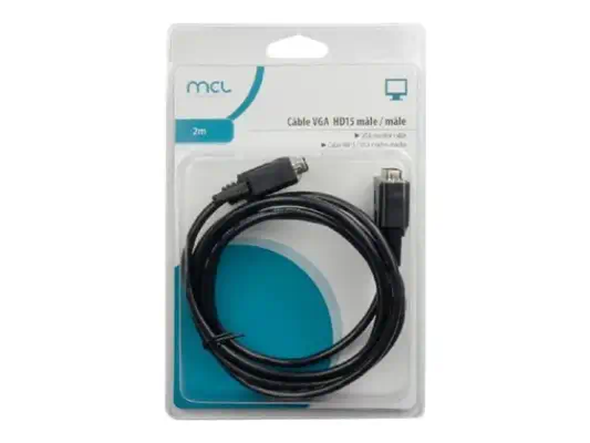MCL CABLE VGA HD15 MALE / MALE - 1,8M - Câble Audio - visuel 2