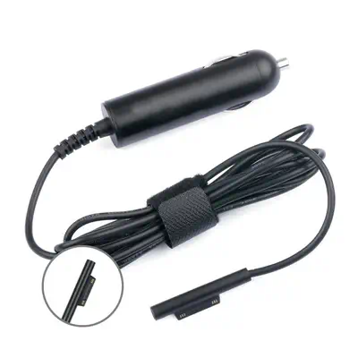 CHARGEUR VOITURE ALLUME-CIGARE 45W pour MICROSOFT Surface Pro / Go / Laptop - DLH - Accessoires Tablette - visuel 1