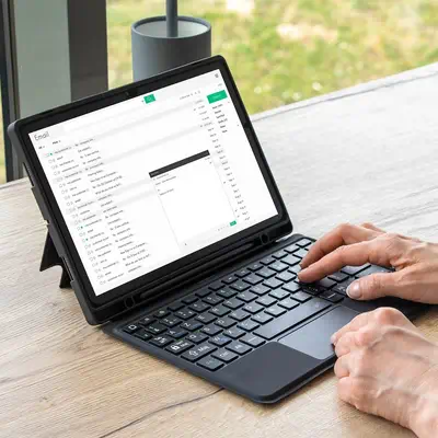 Mobilis 029030 étui pour tablette 26,7 cm (10.5") Folio Noir - Clavier - visuel 6