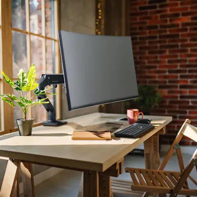 Ergotron HX Series 45-475-224 support d'écran plat pour bureau 124,5 cm (49") Noir - Support Fixe & Mobile - visuel 4