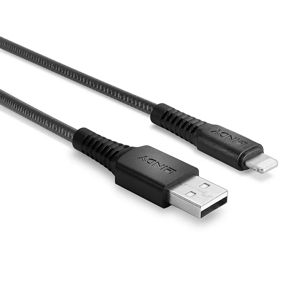 Achat LINDY 0.5m Reinforced USB Type A to Lightning sur hello RSE - visuel 3