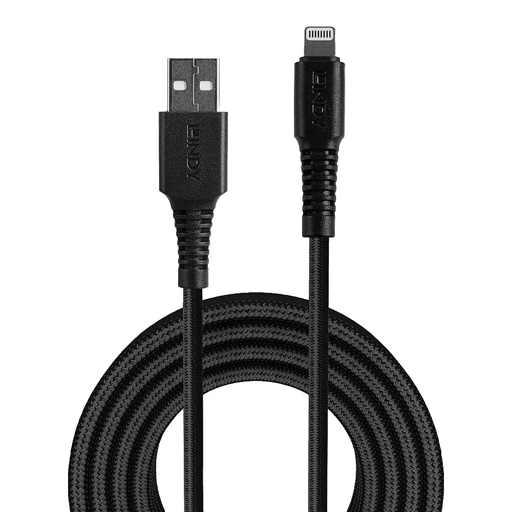 Vente LINDY 0.5m Reinforced USB Type A to Lightning Lindy au meilleur prix - visuel 2