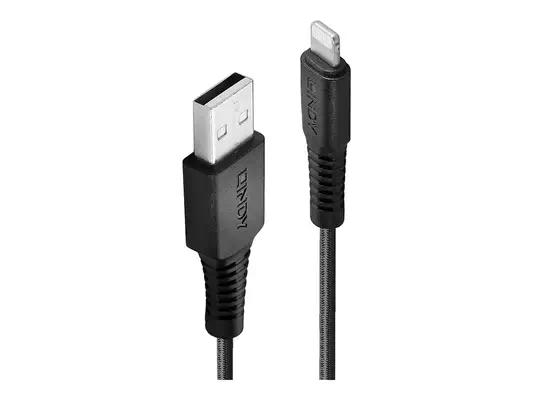 LINDY 0.5m Reinforced USB Type A to Lightning Charging - Lindy - Câble Audio - visuel 2