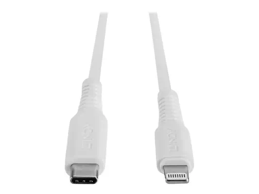 LINDY 3m USB C to Lightning Cable White - Lindy - Câble Audio - visuel 3