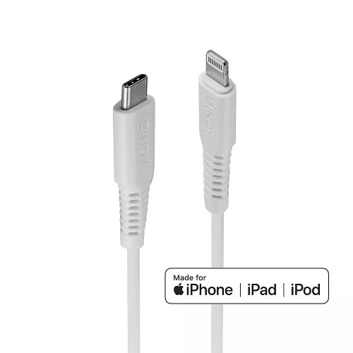 Vente LINDY 3m USB C to Lightning Cable White au meilleur prix