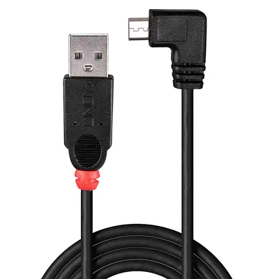 LINDY USB 2.0 Type A/Micro-B 90 1m Mini-B plug right angled - Lindy - Câble Audio - visuel 2