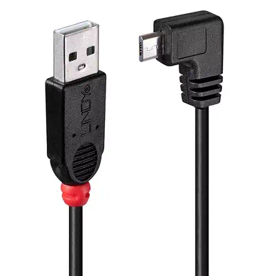 LINDY USB 2.0 Type A/Micro-B 90 1m Mini-B plug right angled - Lindy - Câble Audio - visuel 1