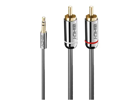 LINDY Cromo Line Audio Cable Stereo 3.5mm-RCA M-M 1m - Lindy - Câble Audio - visuel 1