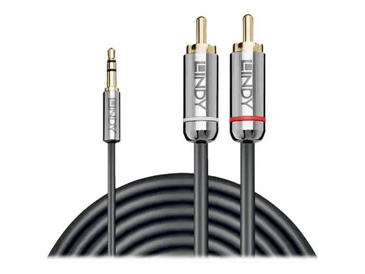 LINDY Cromo Line Audio Cable Stereo 3.5mm-RCA M-M 3m - Lindy - Câble Audio - visuel 1