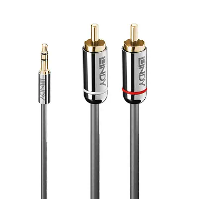 Lindy Câble Audio Jack 3.5mm vers RCA, Cromo Line, 10m - Connectique - visuel 1