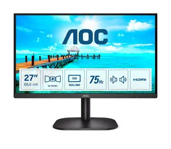 Achat AOC 27B2AM 27p VA FHD 1920x1080 16:9 4000:1 250cd/m2 et autres produits de la marque AOC