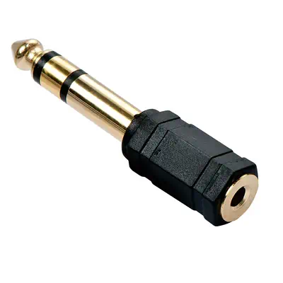 Revendeur officiel LINDY Adapter Stereo 3.5mm female 6.3mm male gold plated