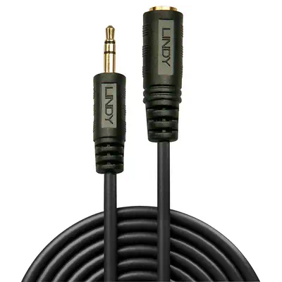 Câble audio Premium jack stéréo 3,5mm mâle/femelle, 2m - Lindy - Connectique - visuel 2
