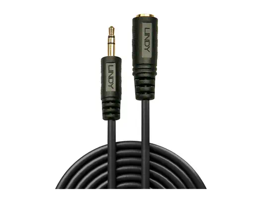 LINDY Audio Extens. 3.5mm Stereo/5m 3.5mm St. Jack m/f - Lindy - Câble Audio - visuel 1