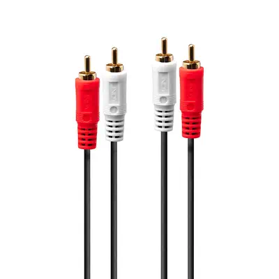 Câble audio Premium 2x RCA mâle vers 2x RCA mâle, 5m - Lindy - Connectique - visuel 1