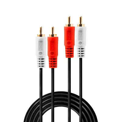 Câble audio Premium 2x RCA mâle vers 2x RCA mâle, 20m - Lindy - Connectique - visuel 2