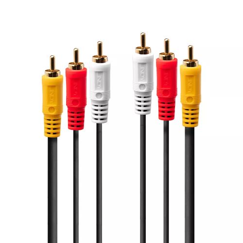 Vente Câble Audio LINDY Audio Video Cable 3x phono 1m 3xRCA 1V/2xA m/m