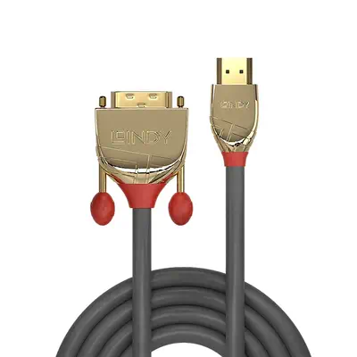 Lindy Câble HDMI vers DVI, Gold Line, 1m - Connectique - visuel 2