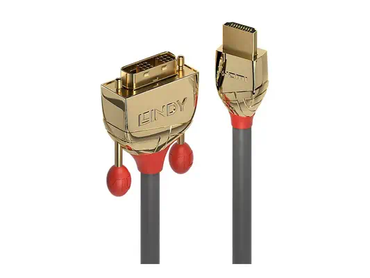 LINDY 2m Gold HDMI to DVI-D Cable HDMI to DVI-D 18+1 - Lindy - Câble Audio - visuel 1