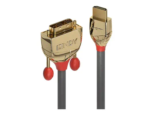 LINDY 15m Gold HDMI to DVI-D-Cable HDMI to DVI-D 18+1 - Lindy - Câble Audio - visuel 2